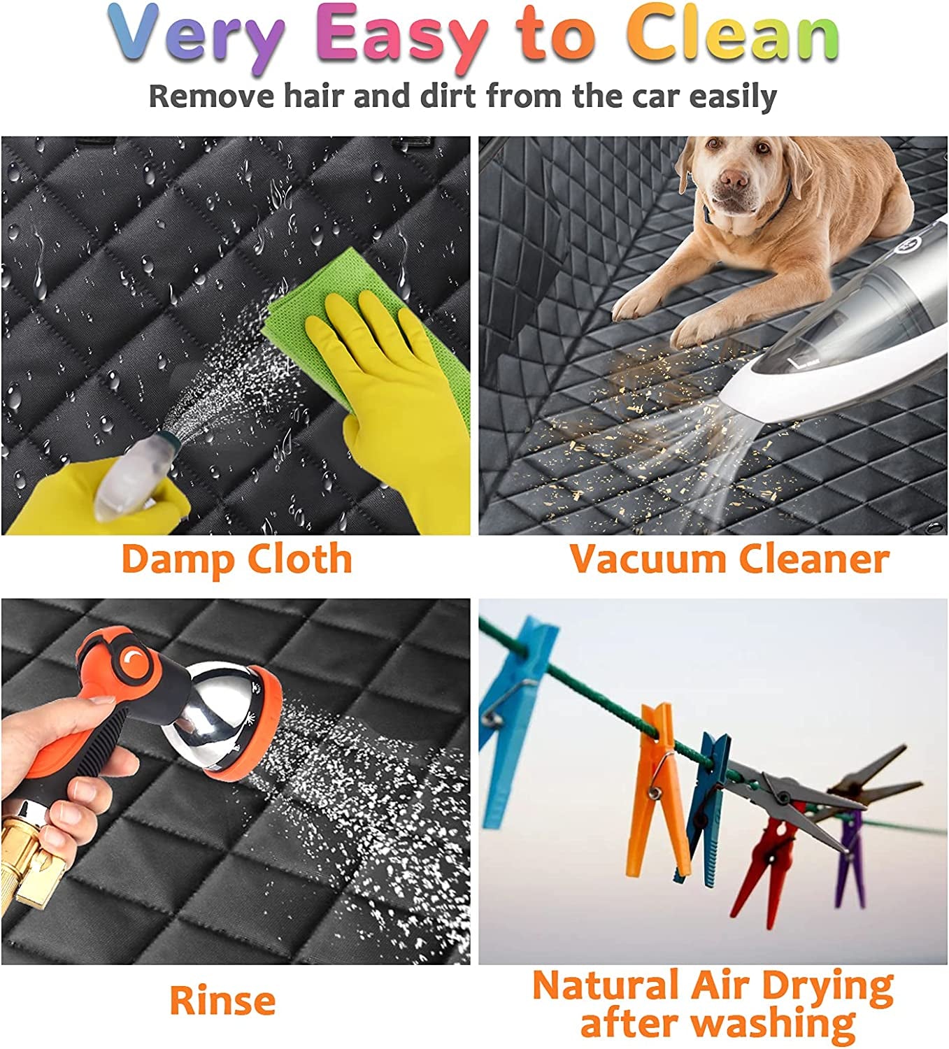 Dog Seat Cover Car Seat Cover for Pets 100% Waterproof Pet Seat Cover Hammock 600D Heavy Duty Scratch Proof Nonslip Durable Soft Pet Back Seat Covers for Cars Trucks and Suvs