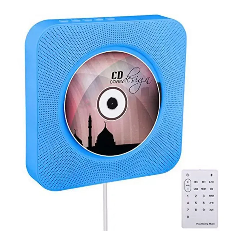 New Wall Mounted CD Player Surround Sound FM Radio Bluetooth USB MP3 Disk Portable Music Player Remote Control Stereo Speaker
