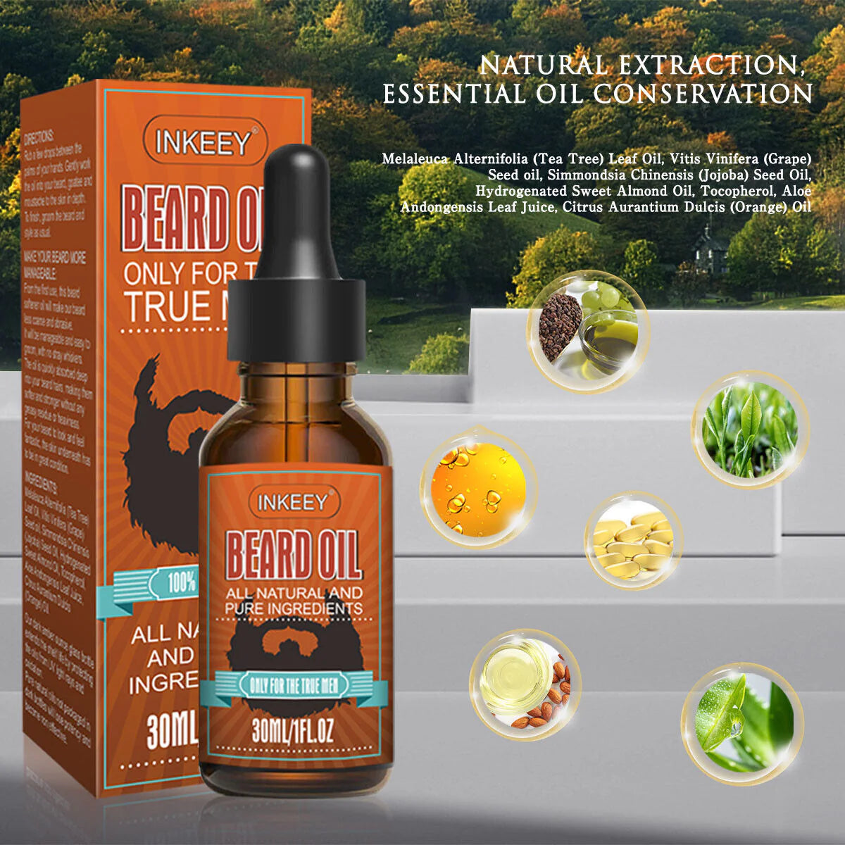 Beard Oil for MEN Hair Growth Oil Serum Mustache Grooming Growing Moisturizer US
