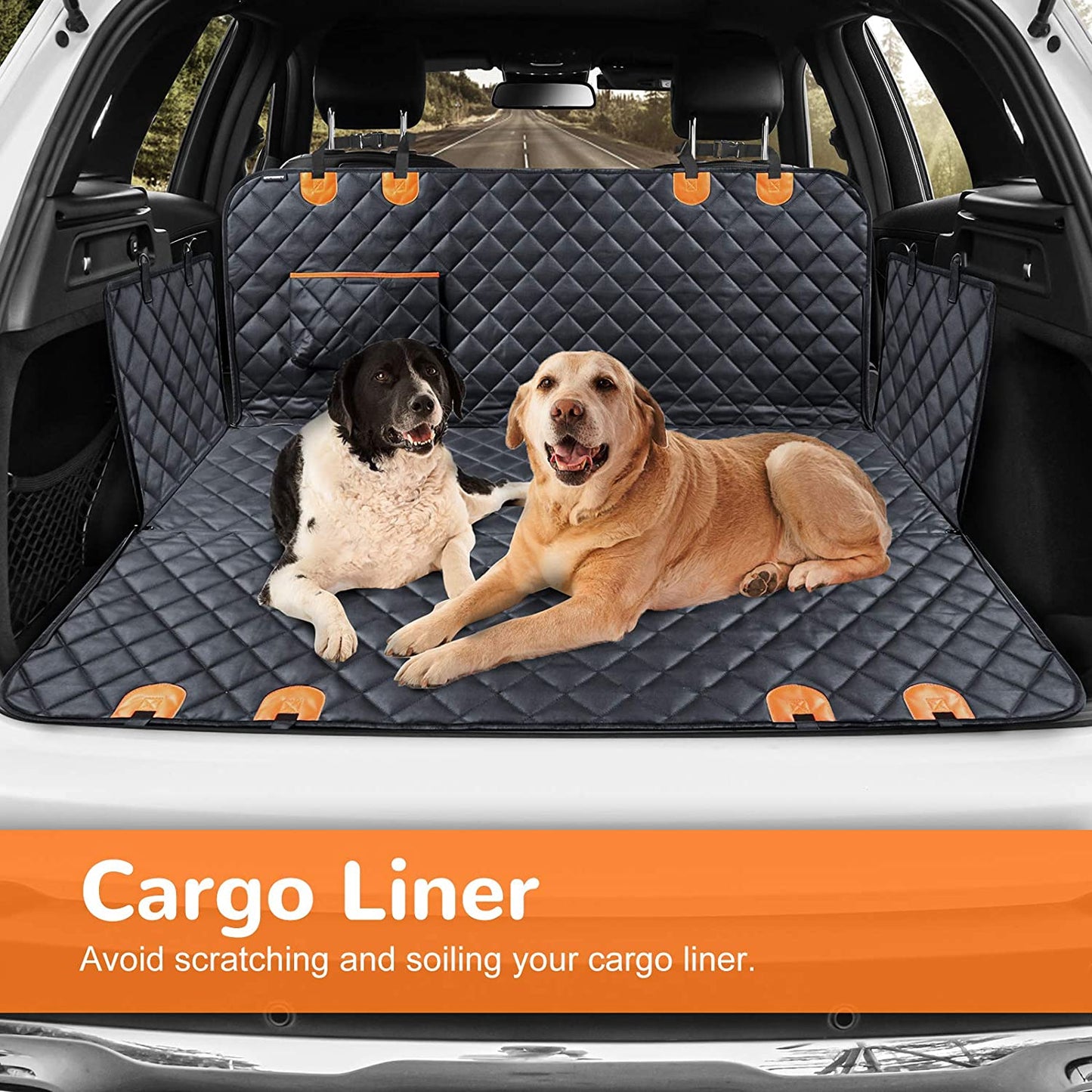 Dog Seat Cover Car Seat Cover for Pets 100% Waterproof Pet Seat Cover Hammock 600D Heavy Duty Scratch Proof Nonslip Durable Soft Pet Back Seat Covers for Cars Trucks and Suvs