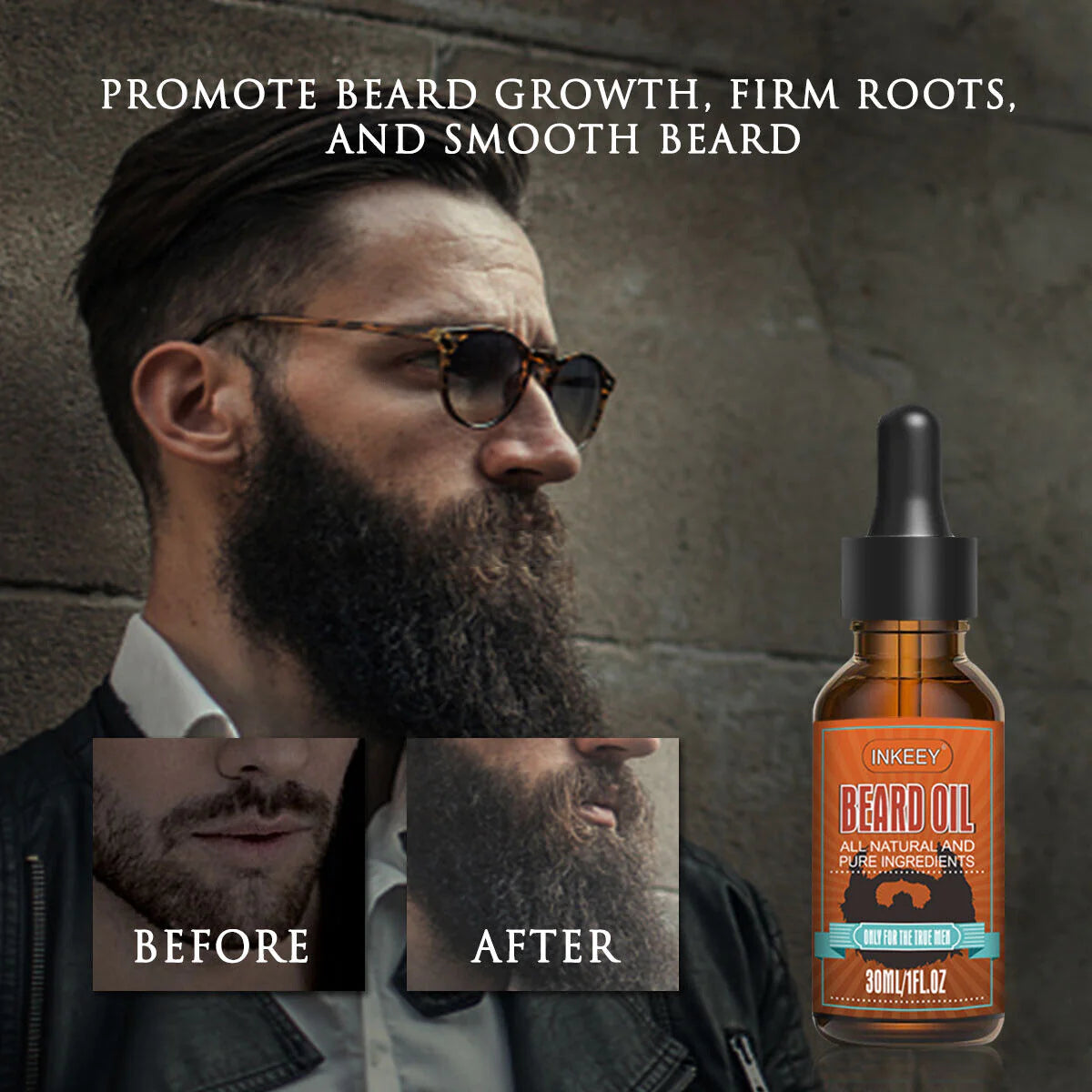 Beard Oil for MEN Hair Growth Oil Serum Mustache Grooming Growing Moisturizer US