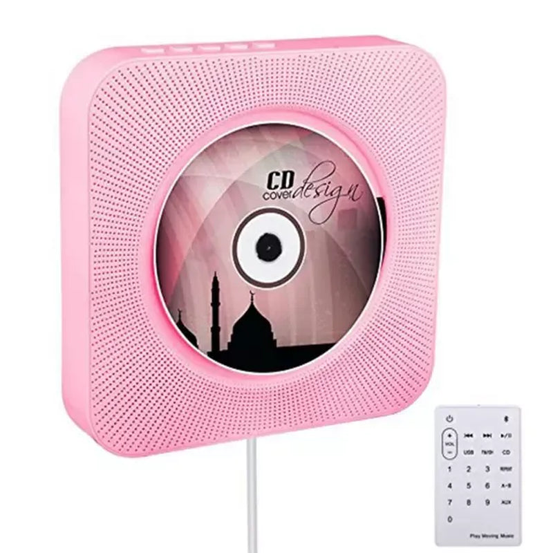 New Wall Mounted CD Player Surround Sound FM Radio Bluetooth USB MP3 Disk Portable Music Player Remote Control Stereo Speaker