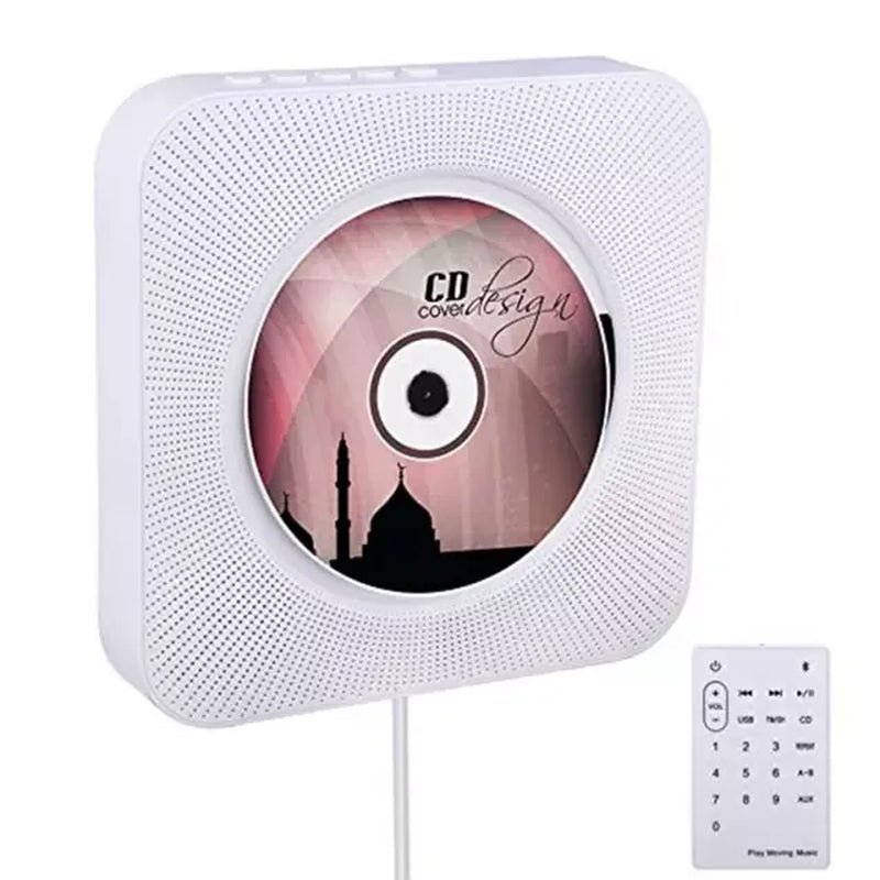 New Wall Mounted CD Player Surround Sound FM Radio Bluetooth USB MP3 Disk Portable Music Player Remote Control Stereo Speaker