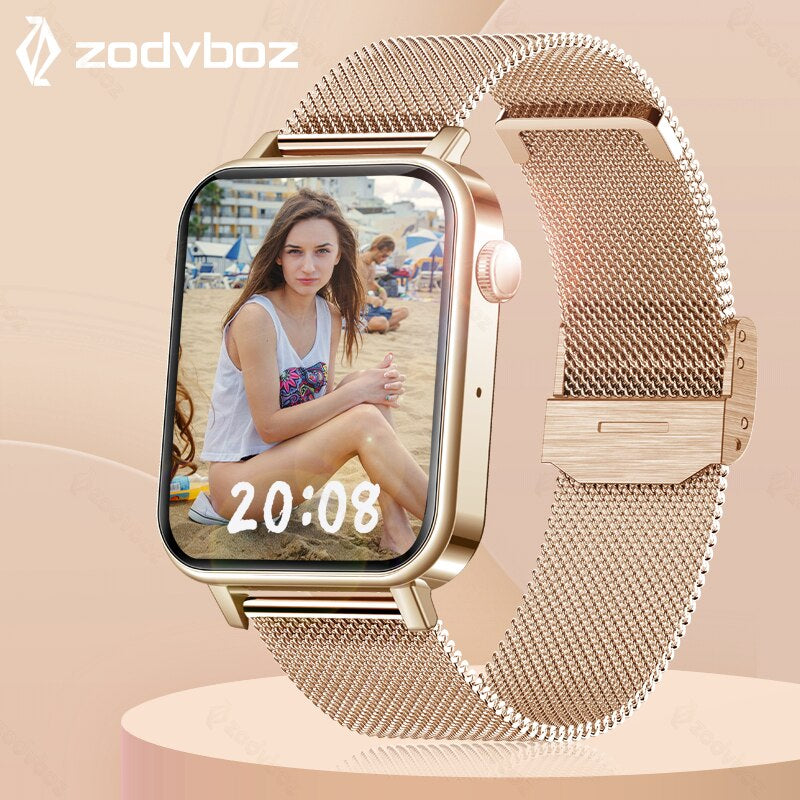 2021 New Women Smart Watch Men Full Touch Bluetooth Call Heart Rate Blood Oxygen Blood Pressure Measurement Smartwatch for Girls