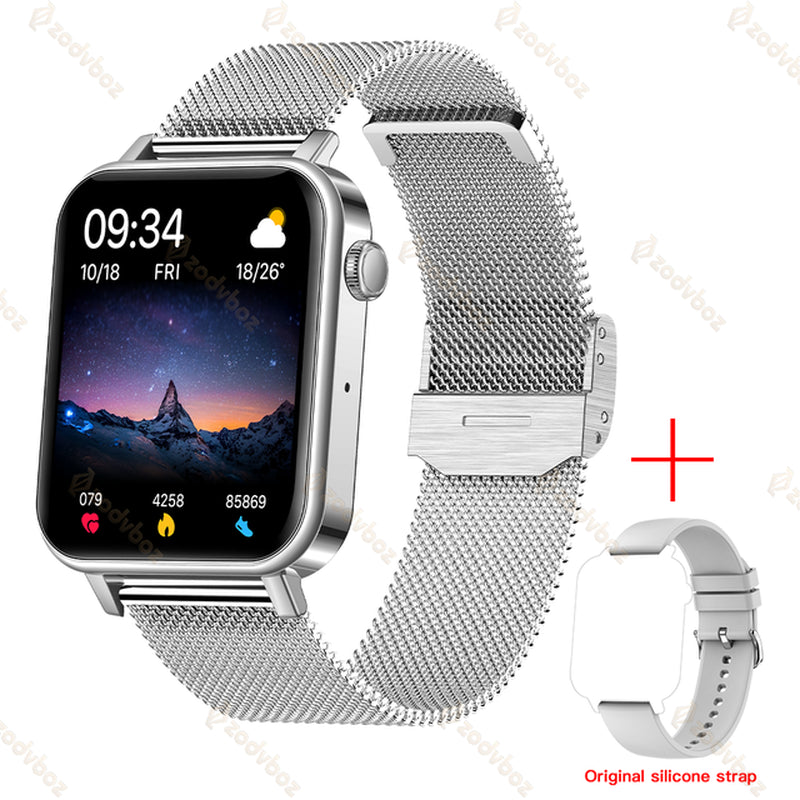 2021 New Women Smart Watch Men Full Touch Bluetooth Call Heart Rate Blood Oxygen Blood Pressure Measurement Smartwatch for Girls