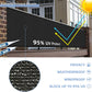 3'X10'Balcony Privacy Screen Cover Fence Cover UV Protection Weatherproof Windscreen Heavy Duty for Patio, Backyard,Black