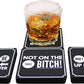 Funny Coasters for Drinks, Set of 10 (4 X 4 Inch, 5Mm Thick) - Bar Accessories for the Home Bar Set, Absorbent Felt Drink Coasters the Ideal Man Cave Accessories