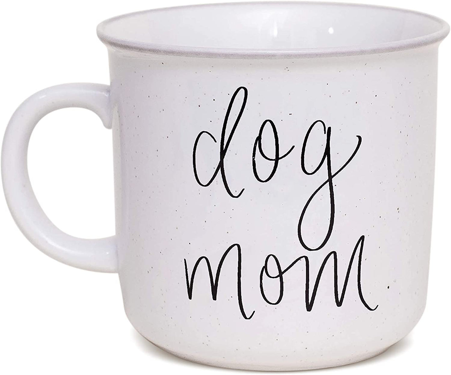 Dog Mom Coffee Mug | Cute 16Oz Ceramic Campfire Style Coffee Cup Microwave & Dishwasher Safe | Large Mug for Dog Moms, Pet Owners, Puppy Lovers, and Dog Adoption