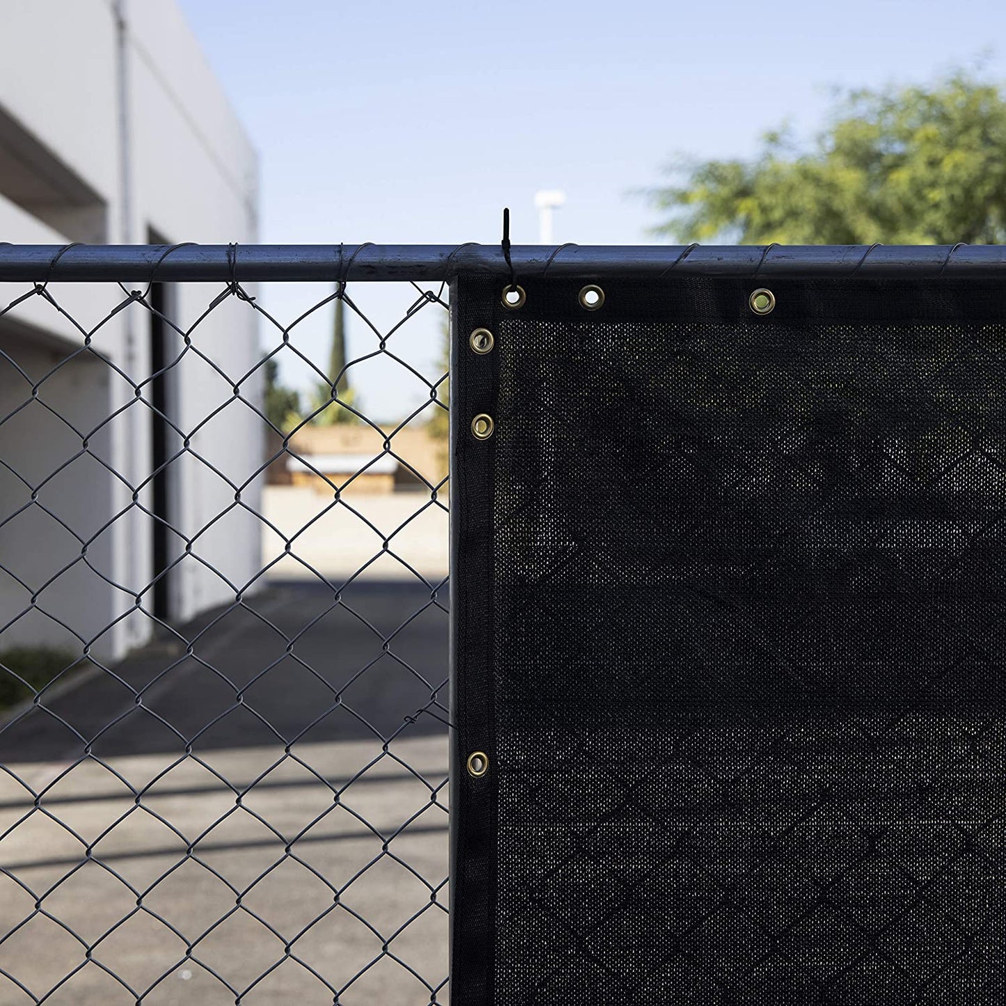 6' X 50' Black Fence Privacy Screen Windscreen, With Bindings & Grommets, Heavy Duty for Commercial and Residential