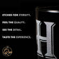 Monogrammed Gifts for Men - 4PC 11 Oz Custom Whiskey Glasses (L-Monogram) - Engraved Whiskey Glasses - Personalized Whiskey Glasses - Unique Bourbon Glasses 