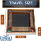WE Games Shut the Box Wooden 1-4 Player Board Game Travel Size, the Original Table Top Dice Game for Kids and Families, Learn Math, for Classrooms, Pubs or at Home, 14 Inches, Includes 8 Dice