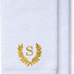 Decorative and Monogrammed Hand Towels for Bathroom Kitchen Makeup | Personalized Gift for Wedding-Bridal | Roman Font Custom Luxury Turkish Towel | Spa Collection, Oversized, 16 X 30 Inch, Set of 2