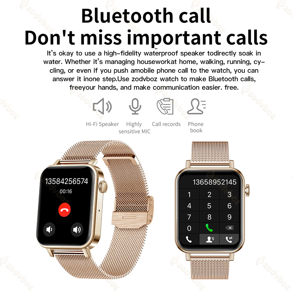 2021 New Women Smart Watch Men Full Touch Bluetooth Call Heart Rate Blood Oxygen Blood Pressure Measurement Smartwatch for Girls