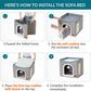 Bedsure Cat Beds for Indoor Cats - Large Cat Cave for Pet Cat House with Fluffy Ball Hanging and Scratch Pad, Foldable Cat Hideaway,16.5X16.5X14 Inches, Grey
