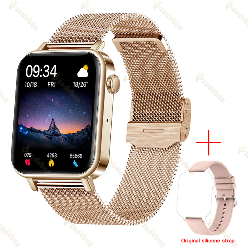 2021 New Women Smart Watch Men Full Touch Bluetooth Call Heart Rate Blood Oxygen Blood Pressure Measurement Smartwatch for Girls