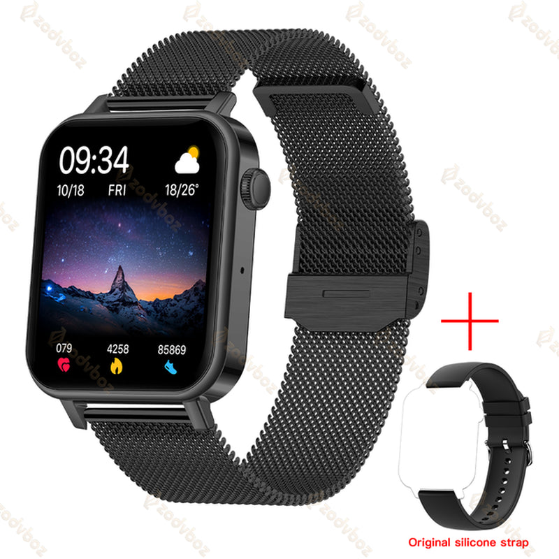 2021 New Women Smart Watch Men Full Touch Bluetooth Call Heart Rate Blood Oxygen Blood Pressure Measurement Smartwatch for Girls