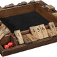 WE Games Shut the Box Wooden 1-4 Player Board Game Travel Size, the Original Table Top Dice Game for Kids and Families, Learn Math, for Classrooms, Pubs or at Home, 14 Inches, Includes 8 Dice