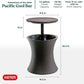 Outdoor Patio Furniture and Hot Tub Side Table with 7.5 Gallon Beer and Wine Cooler, Brown