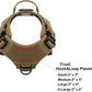 Tactical Dog Harness with 4X Metal Buckle, Dog MOLLE Vest with Handle, No Pulling Front Clip ,Hook and Loop Panel for Dog Custom Patch (L (28"-35" Girth), Coyote Brown)
