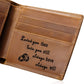 Engraved Men's Wallet -Personalized Leather Wallet is the perfect gift for you favorite Man