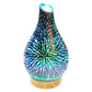 100Ml Essential Oil Diffuser 3D Glass Aromatherapy Ultrasonic Cool Mist Humidifier with 7 Color Changing Leds