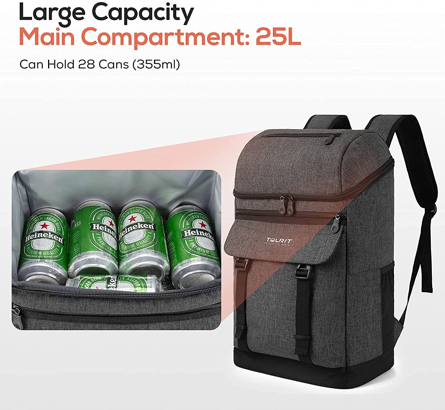 Backpack Cooler Leak Proof 28 Cans Cooler Backpack Insulated Waterproof