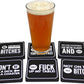 Funny Coasters for Drinks, Set of 10 (4 X 4 Inch, 5Mm Thick) - Bar Accessories for the Home Bar Set, Absorbent Felt Drink Coasters the Ideal Man Cave Accessories