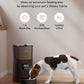Automatic Cat Feeder, 6L Auto Pet Cat Dry Food Dispenser with Clog-Free Design, Low Food LED Indication, 0-50 Portion Control for 1-6 Meals Daily, 10S Voice Recorder for Small & Medium Pets