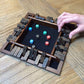 WE Games Shut the Box Wooden 1-4 Player Board Game Travel Size, the Original Table Top Dice Game for Kids and Families, Learn Math, for Classrooms, Pubs or at Home, 14 Inches, Includes 8 Dice