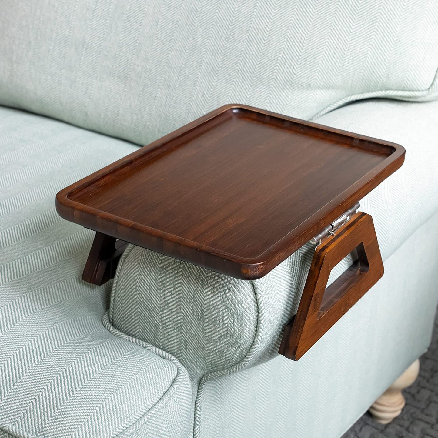 Arm Table Clip on Tray Sofa Table for Wide Couches.